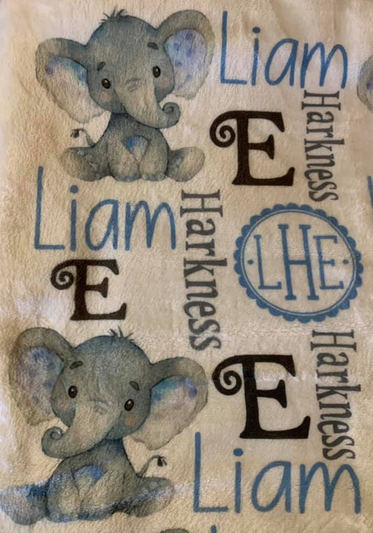 Elephant Boy Baby Blanket